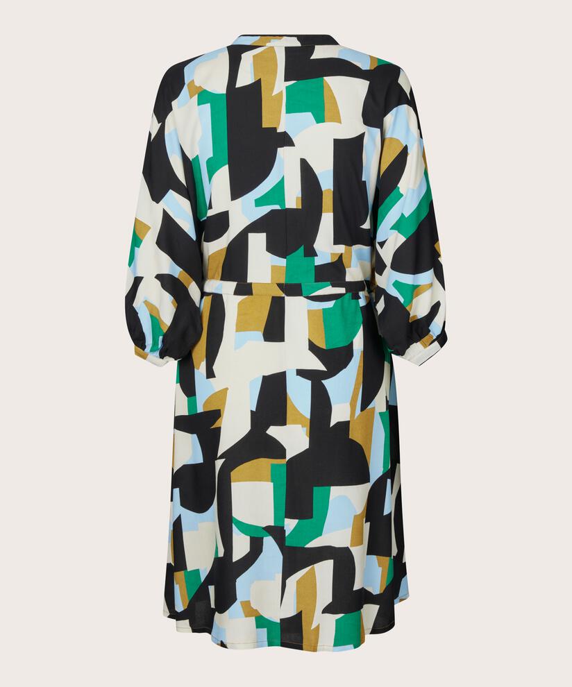 robe en viscose à motifs avec boutons et liens, Greenlake