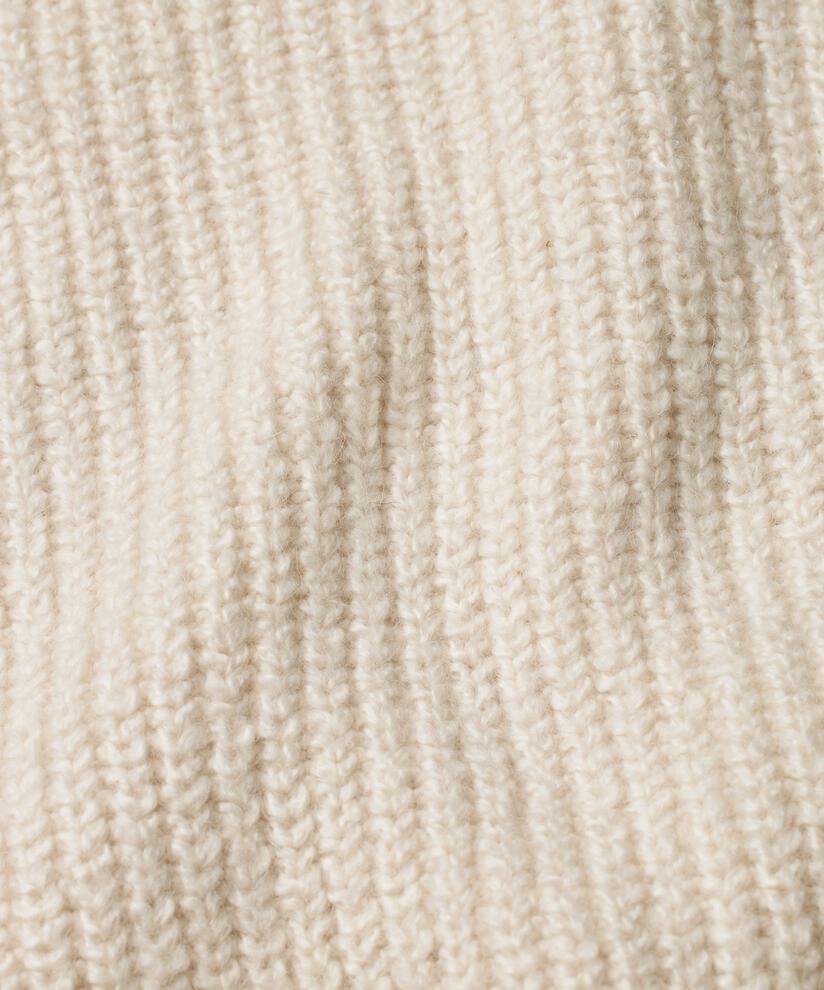 pull en maille côtelée avec col en V, Whitecap