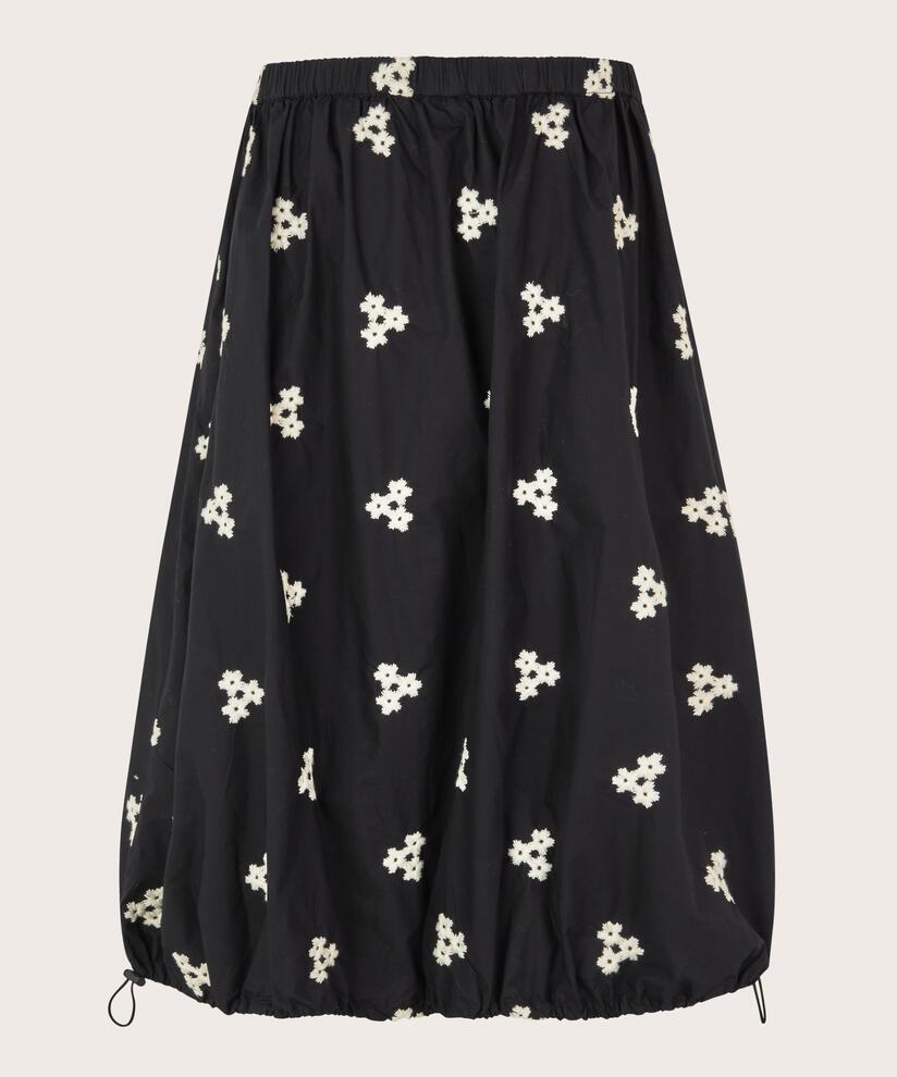 jupe en coton effet ballon, Black