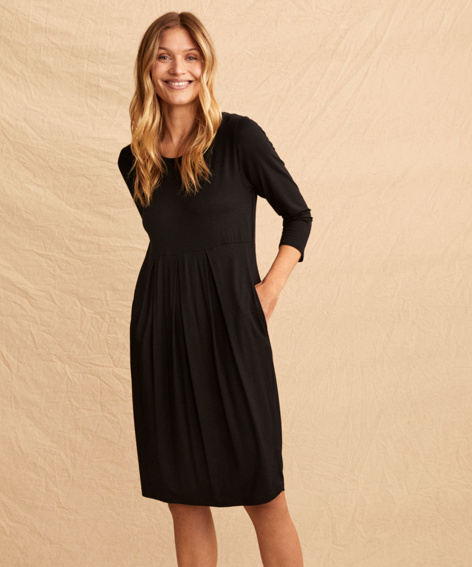 robe tulipe en jersey , Black
