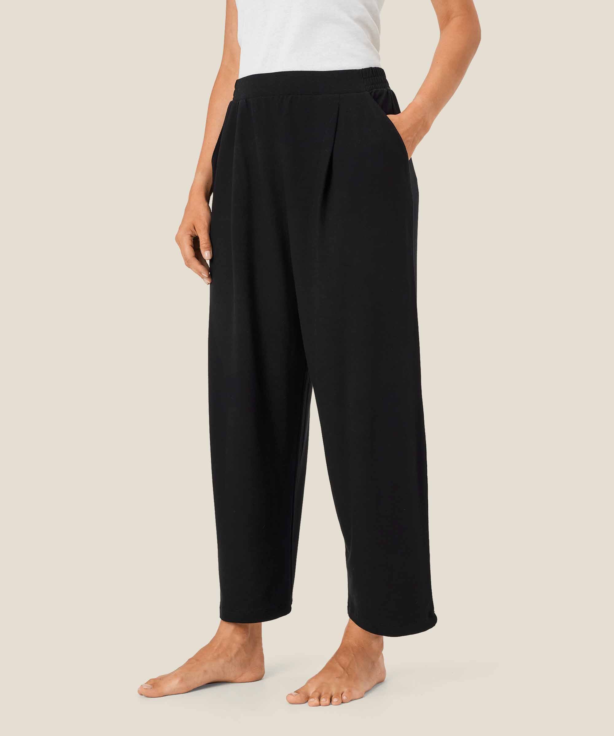 pantalon en jersey avec mollets, Black