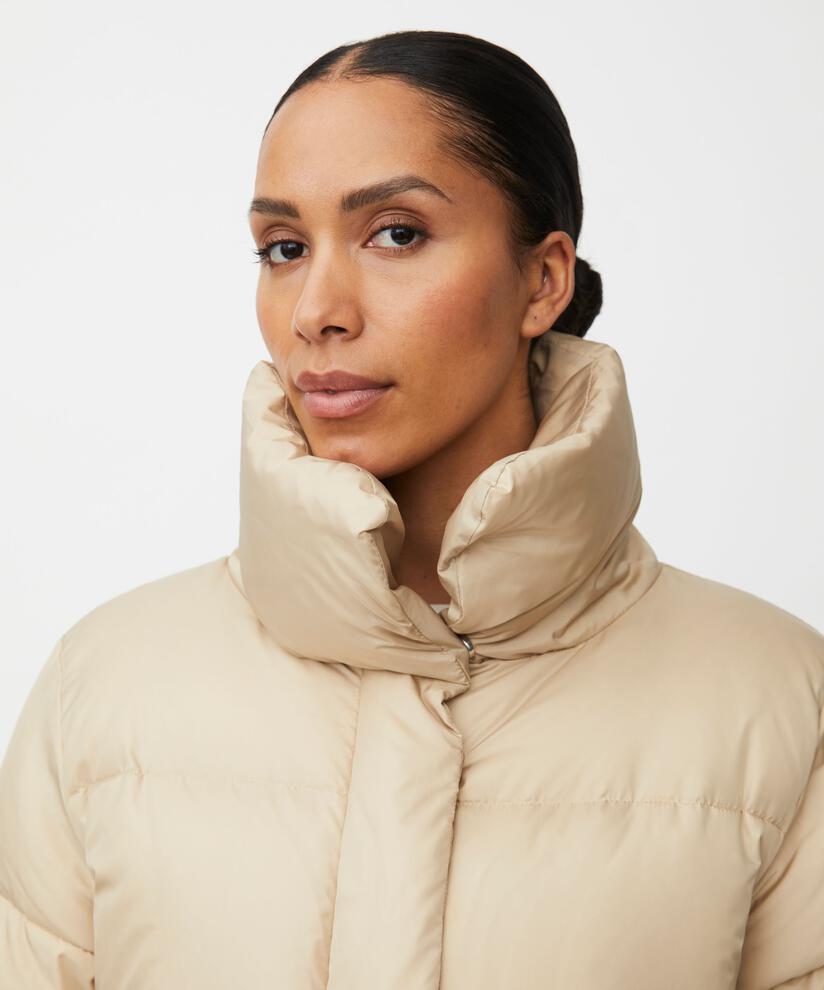 manteau en duvet à col montant, Safari