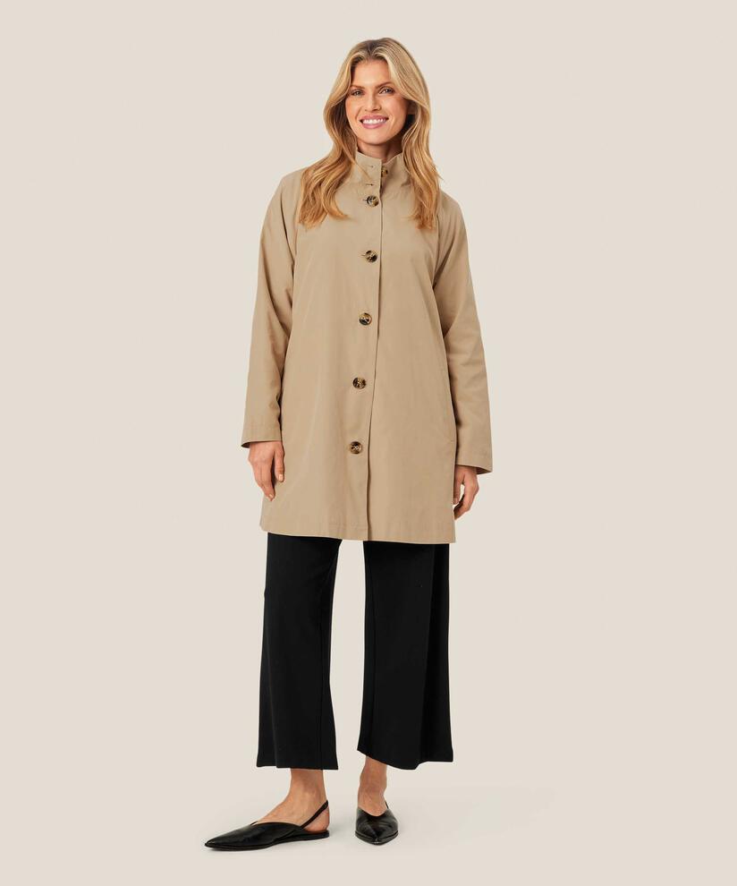 manteau avec boutons et col montant, Safari