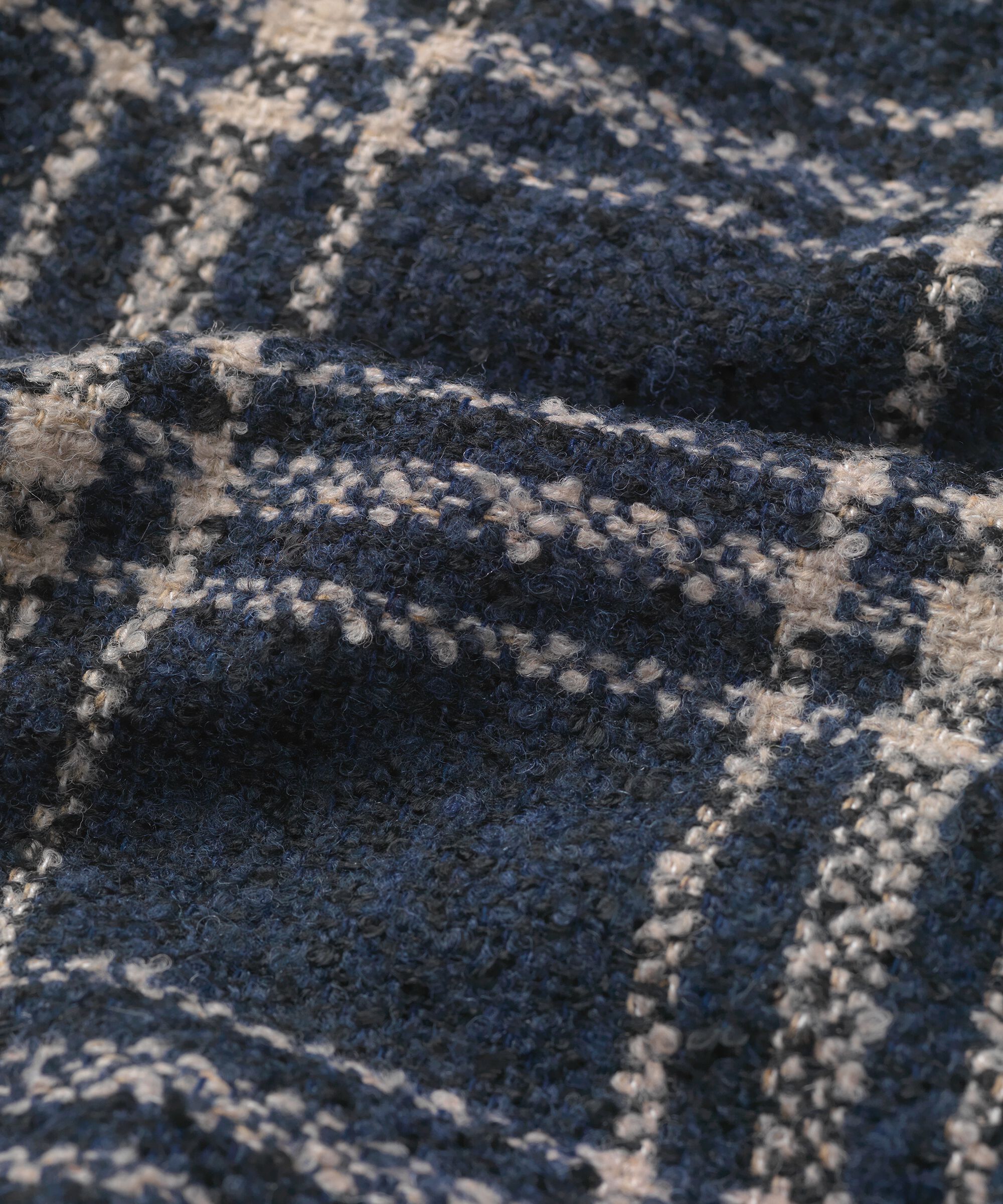 manteau en laine mélangée avec fermeture à boutons cachés, Moonlit Ocean