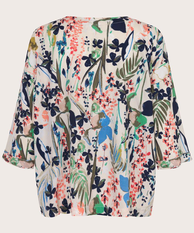 Blouse En Viscose Imprimée À Manches 3/4, Marina
