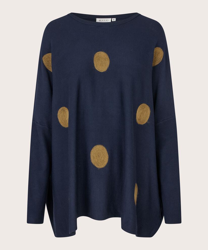 Pull Oversize À Manches Étroites, Navy Blazer