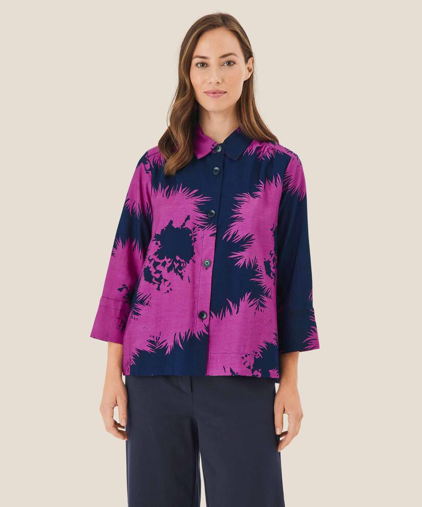 chemise boutonnée en coton, Wild Aster