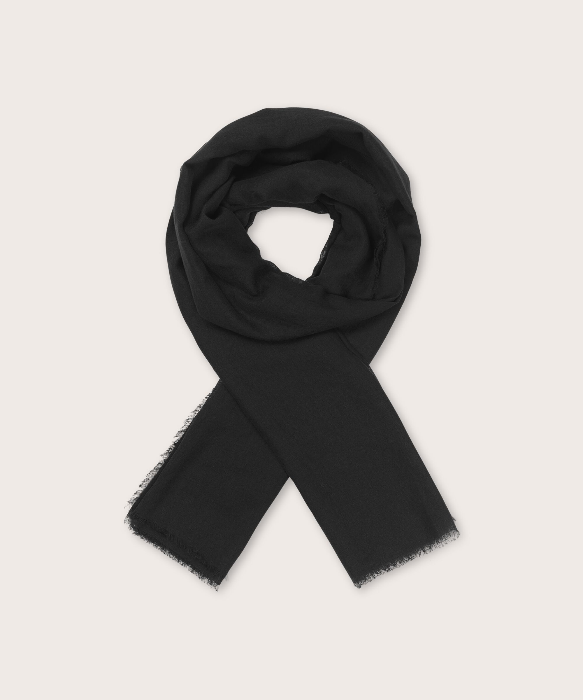Écharpe En Coton Doux, Black