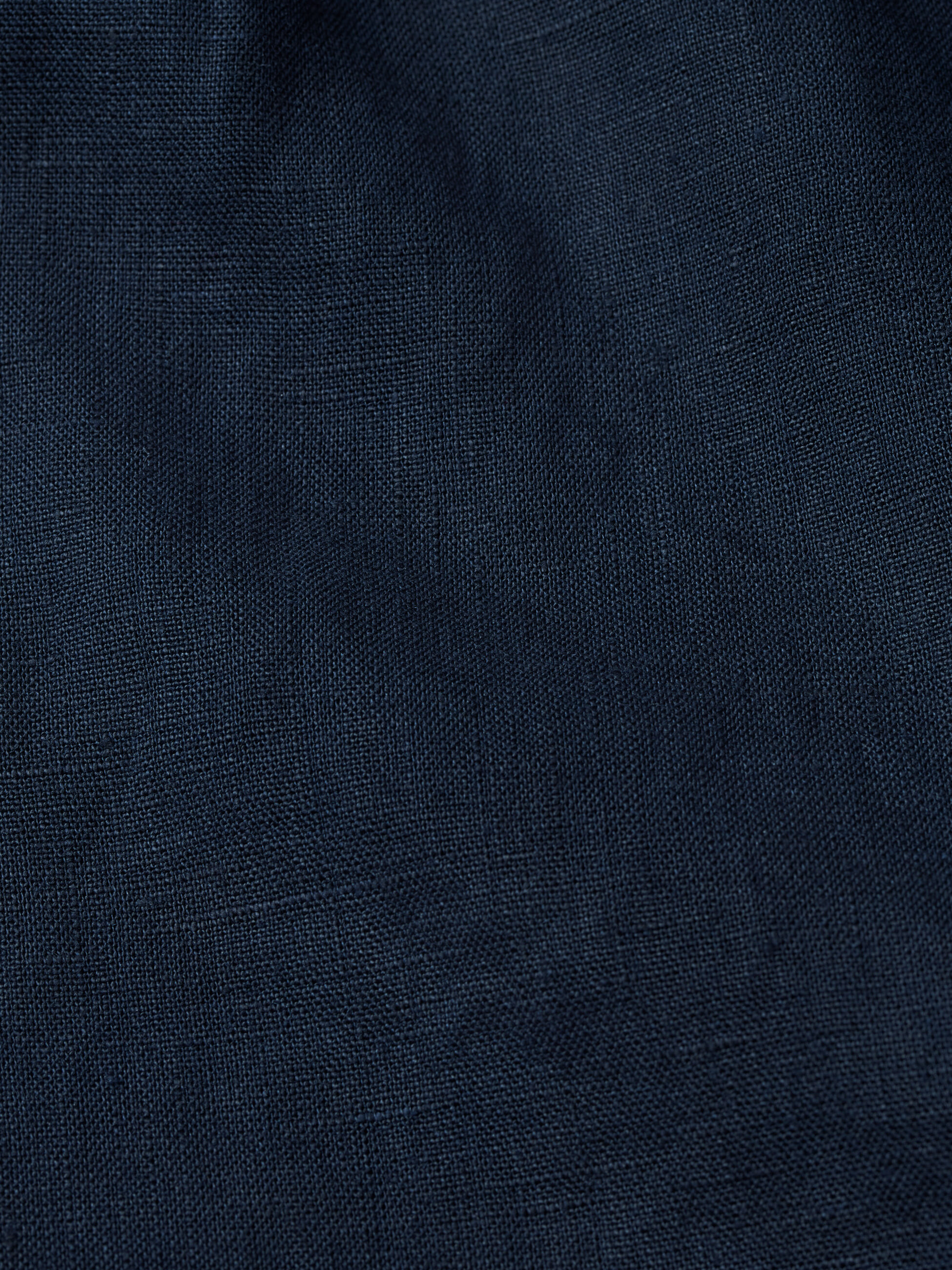 robe en lin avec col en V et poches fendues, Navy