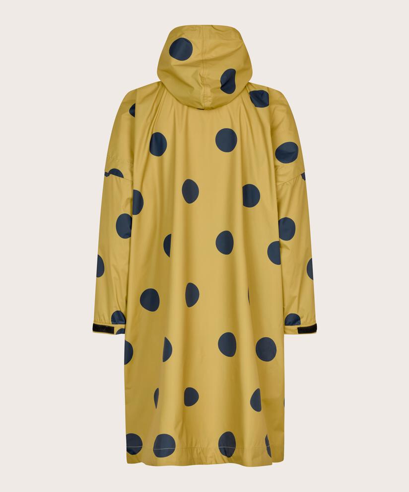 anorak de pluie à pois avec capuche, Burnish Gold