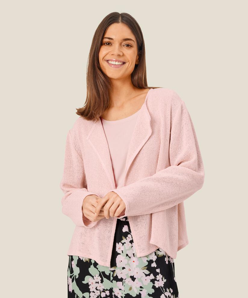 Veste Courte En Bouclé, Mauve Chalk