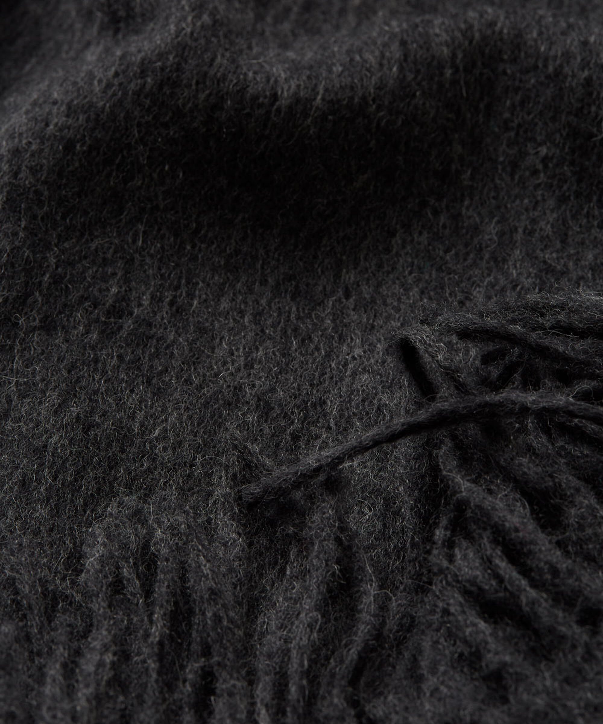 grande écharpe en laine à franges, D. Grey mel.