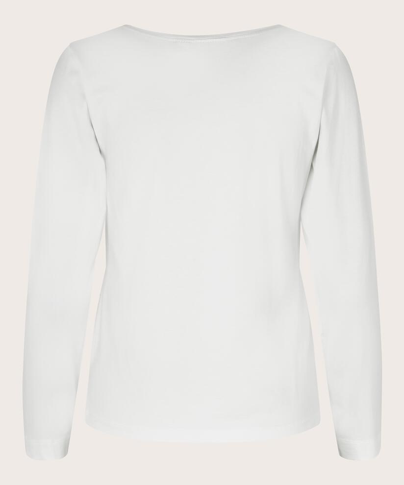 Top En Jersey Doux À Manches Longues, Cream