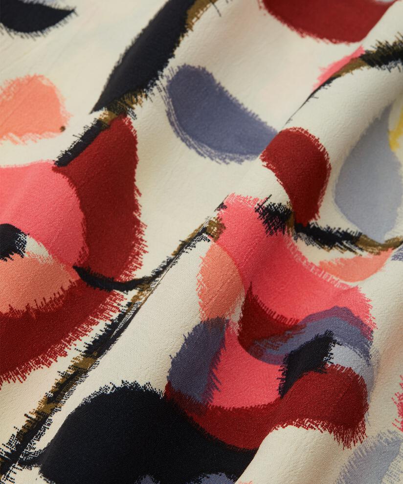 robe en viscose à manches trompette, Calypso Coral
