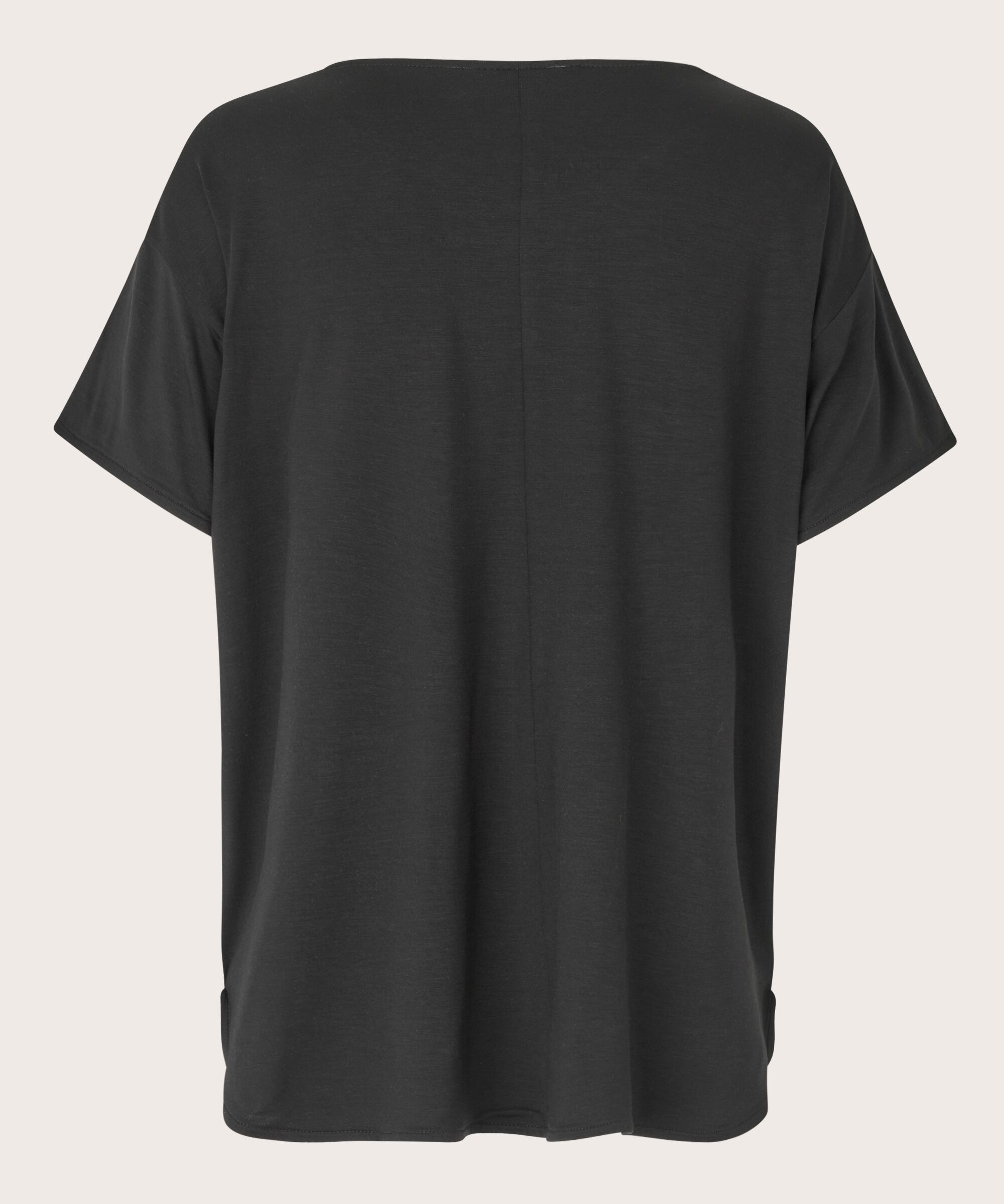 t-shirt fin en lyocell, Black