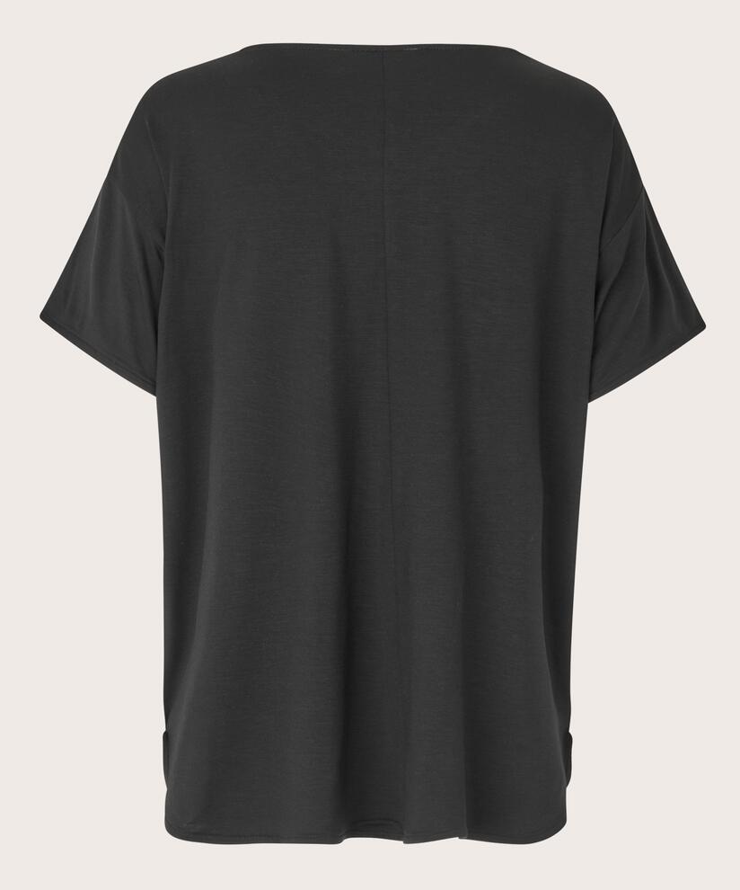 t-shirt fin en lyocell, Black