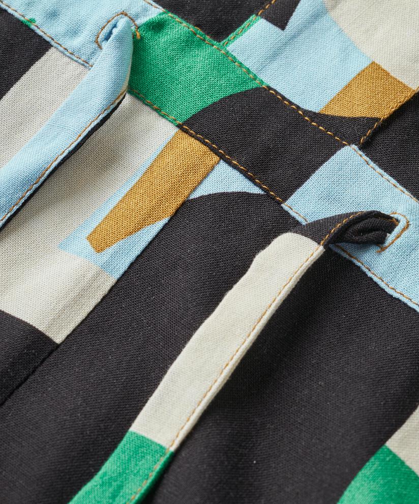 robe en viscose à motifs avec boutons et liens, Greenlake