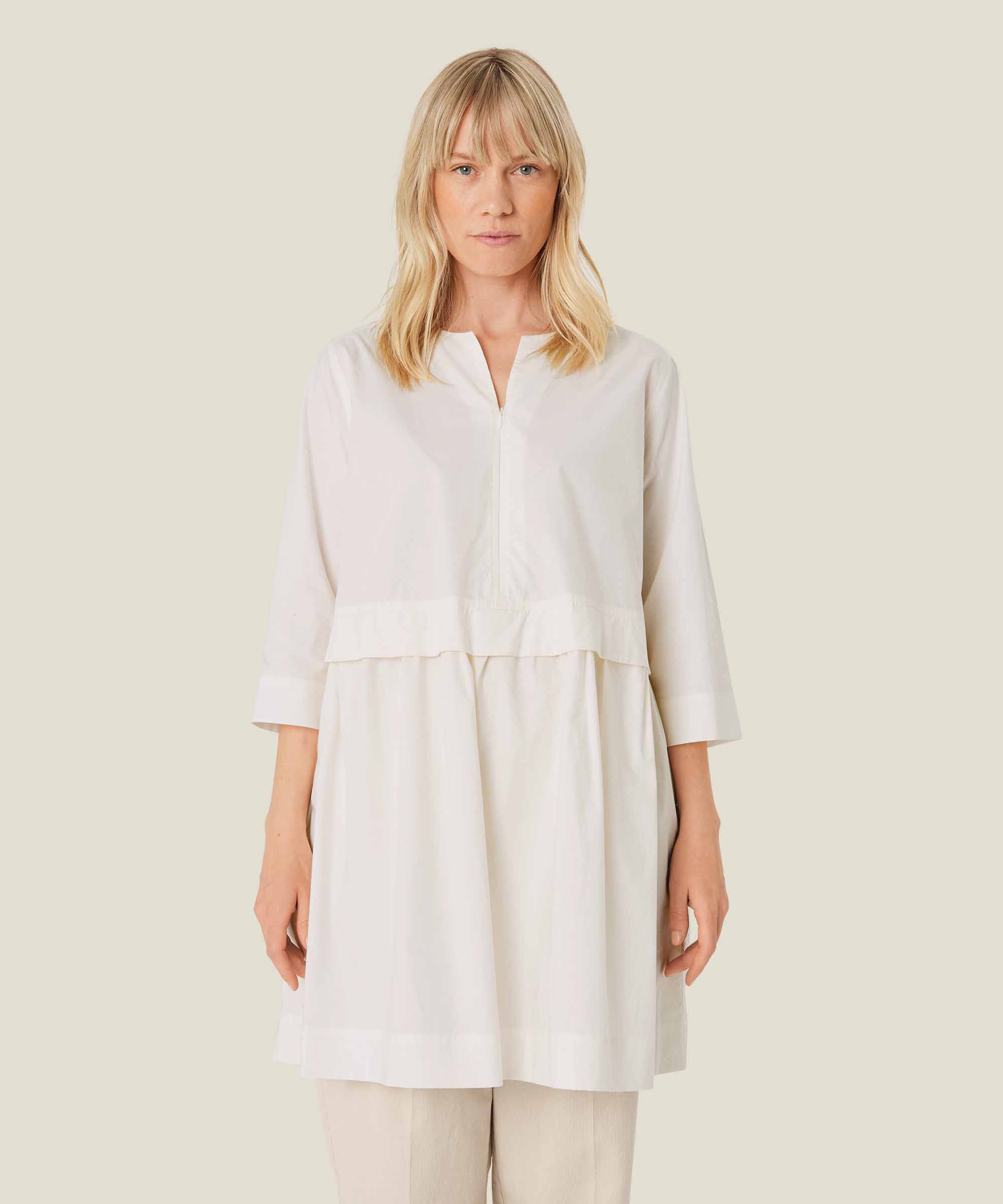 tunique en coton avec détail zippé, Jet Stream