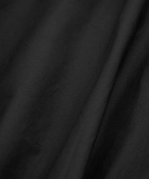 robe en coton avec lien à la taille, Black