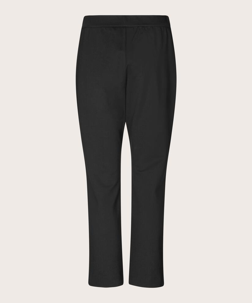 leggings en jersey épais avec plis de pression cousus, Black