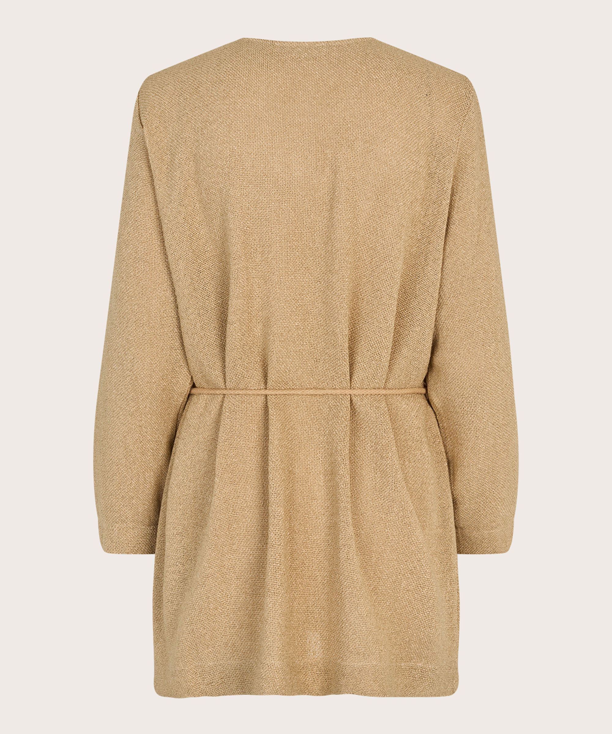 veste bouclée avec liens à la taille, Safari