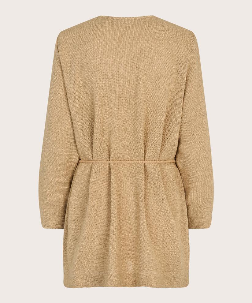 veste bouclée avec liens à la taille, Safari