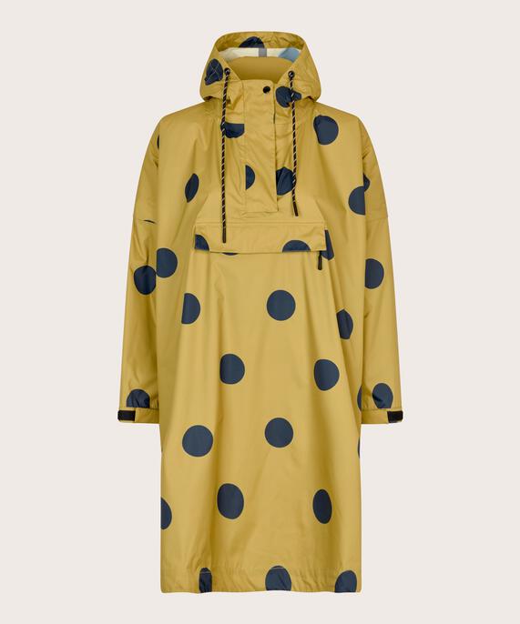 anorak de pluie à pois avec capuche, Burnish Gold