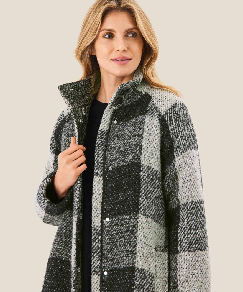 manteau en laine mélangée, Black