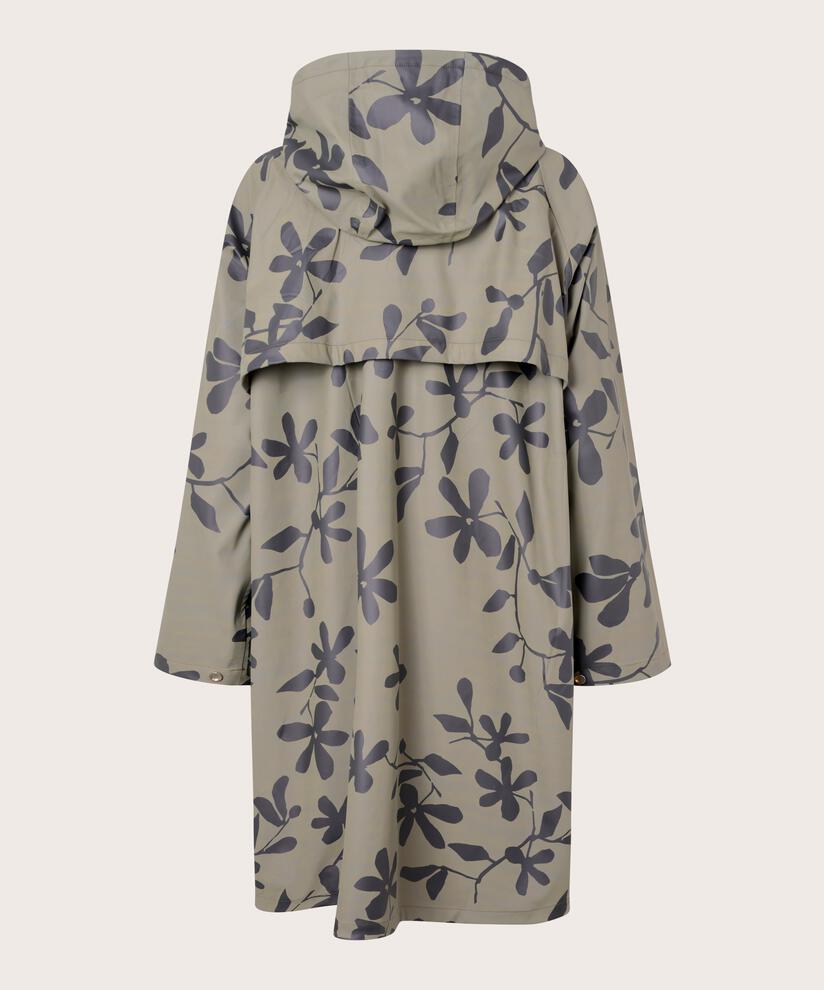 imperméable imprimé avec capuche, Vetiver