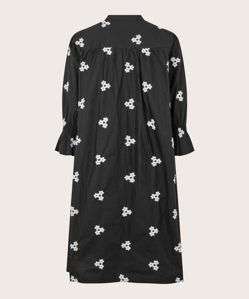robe chemise en coton doux, Black
