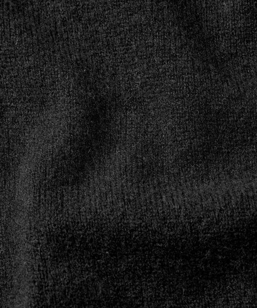 pull en tricot à épaules dénudées avec bords côtelés, Black