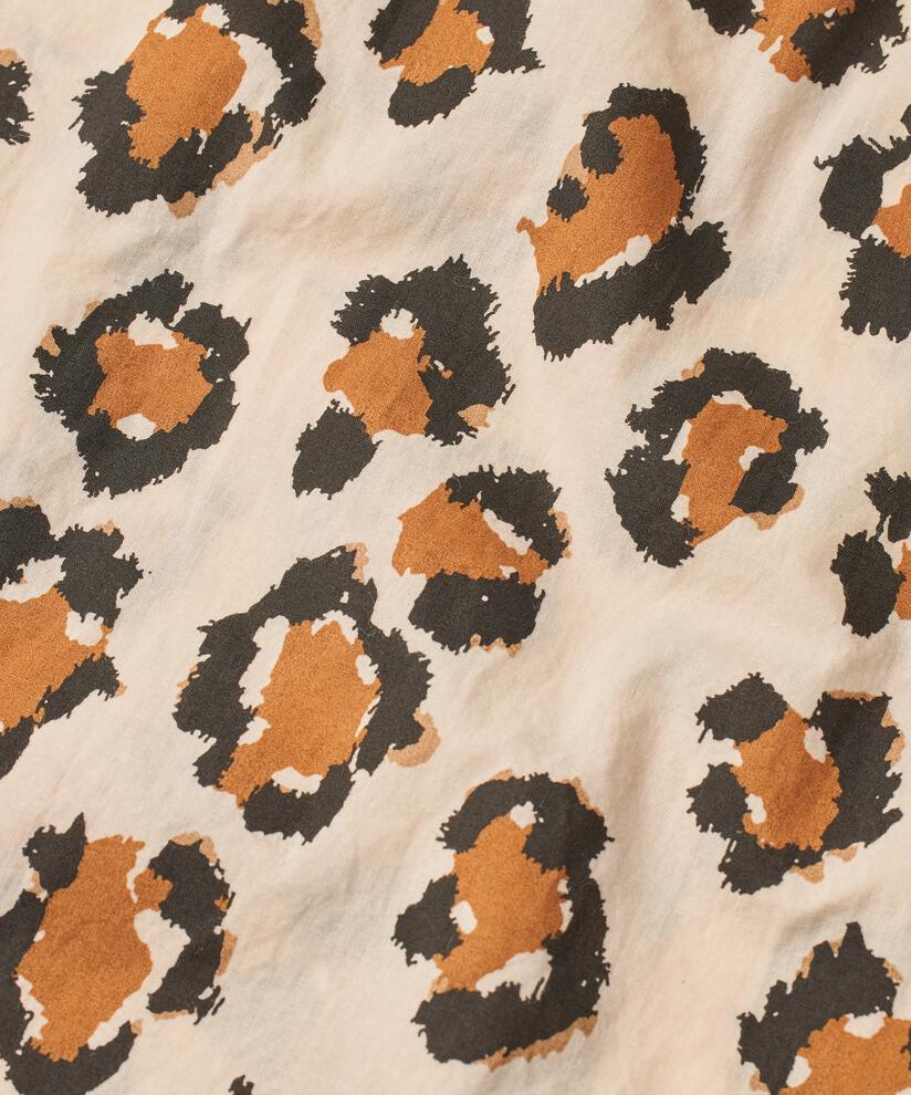 robe en coton avec patte de boutonnage et poches fendues, Cashew