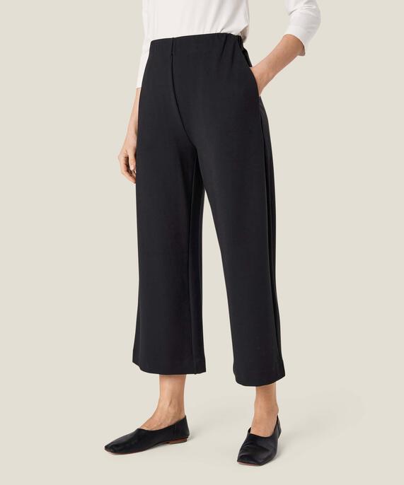 pantalon en jersey épais avec poches, Black