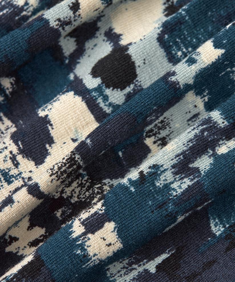 robe en jersey à motif et col en V, Reflect Pond