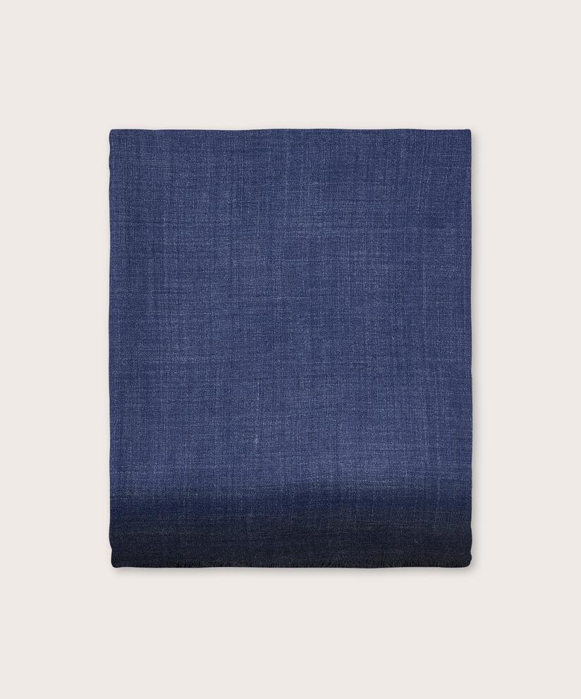 écharpe bicolore en pure laine, Bijou Blue