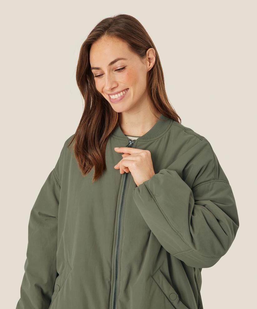 bomber avec poches fendues, Vetiver