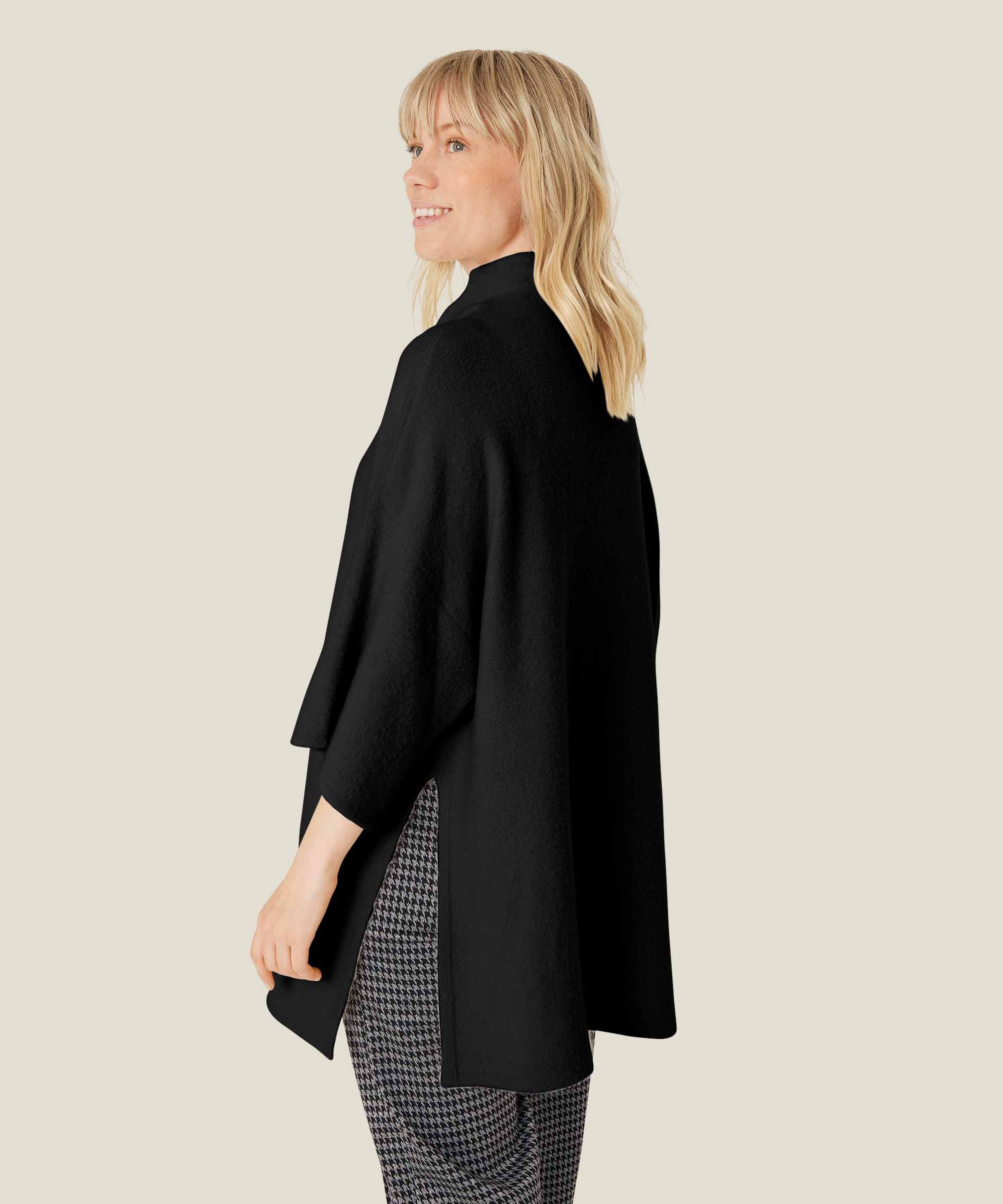 pull tricoté à manches larges, Black