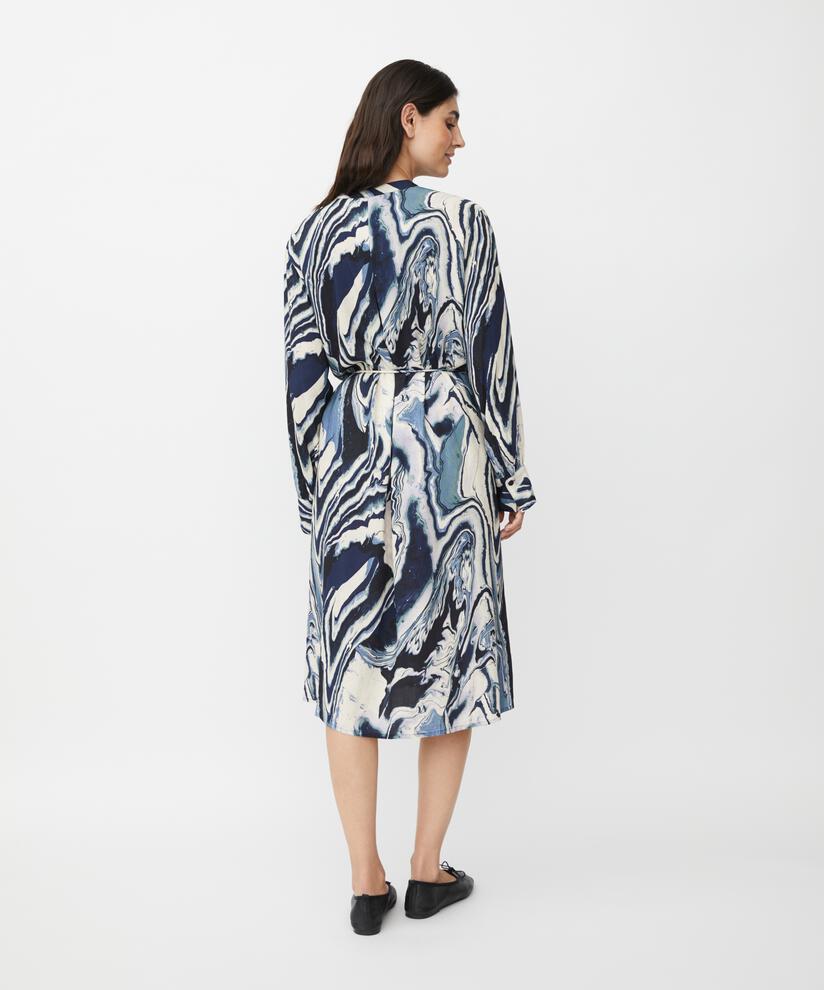 robe chemise en viscose avec ceinture à nouer, Wisteria