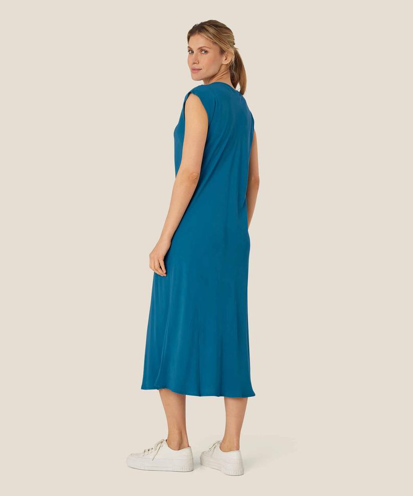 robe en viscose à col rond et manches courtes, Celestial