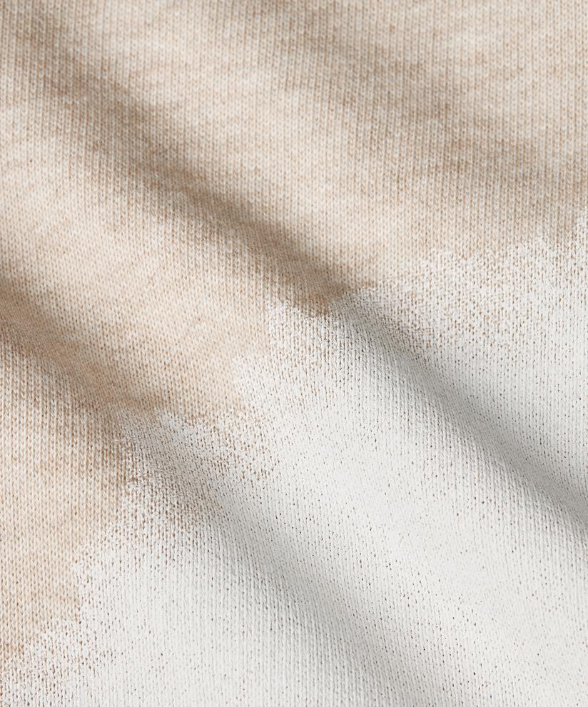 t-shirt à col rond en qualité sweat, Beige melange