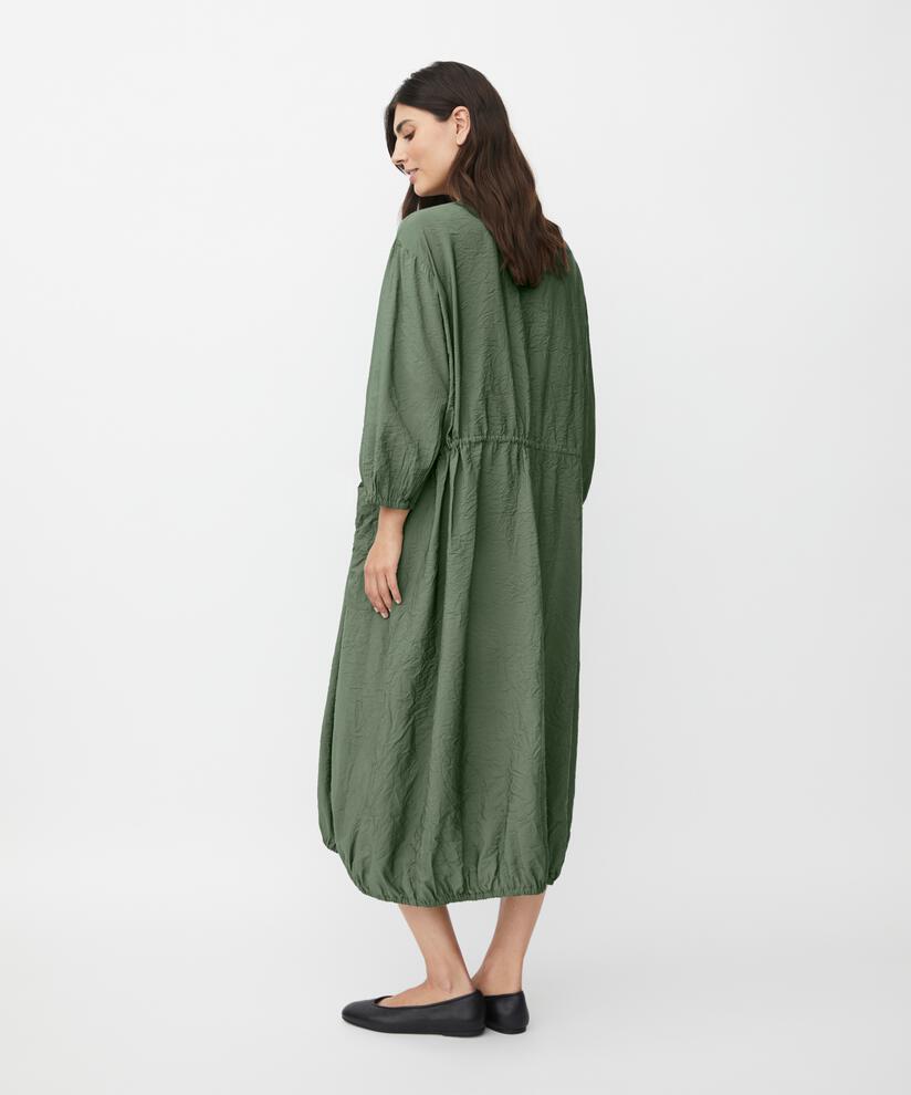 robe en viscose avec ourlet élastique et lien, Duck Green