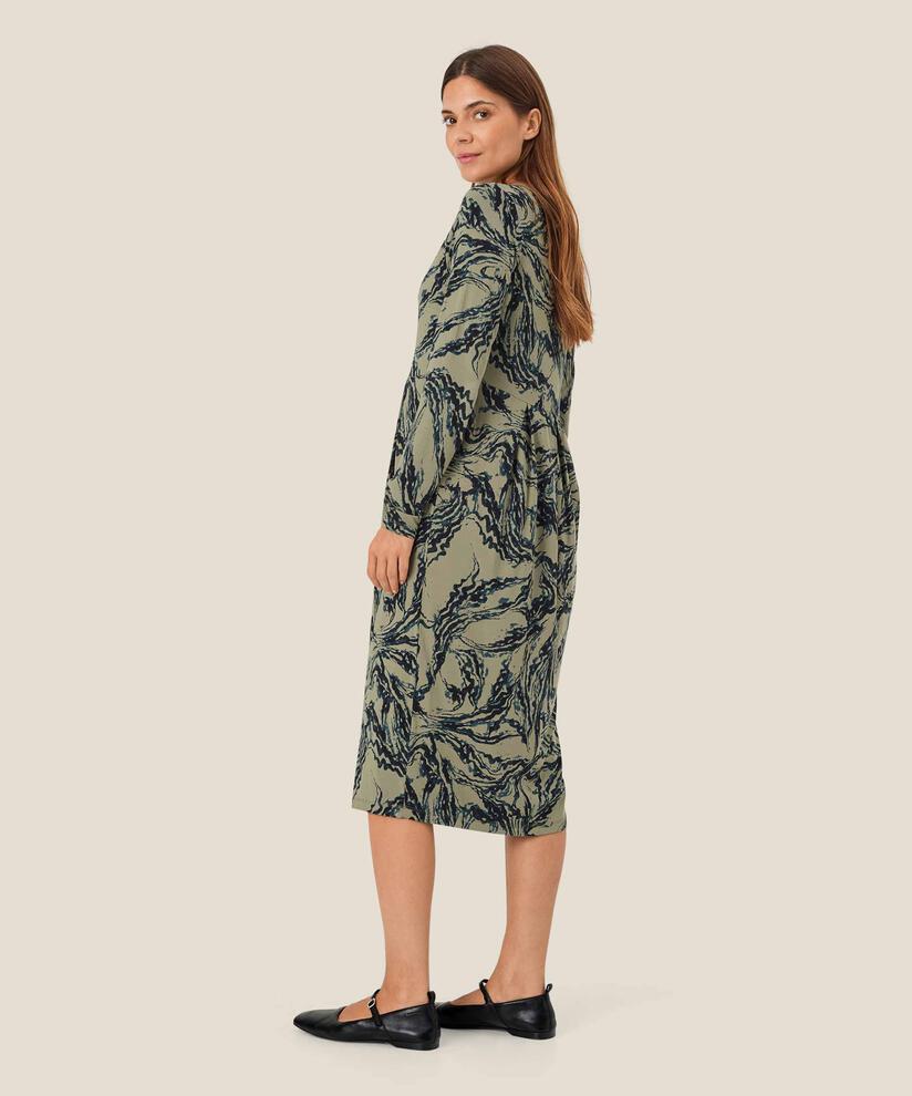 robe tulipe en jersey avec zip au cou, Vetiver
