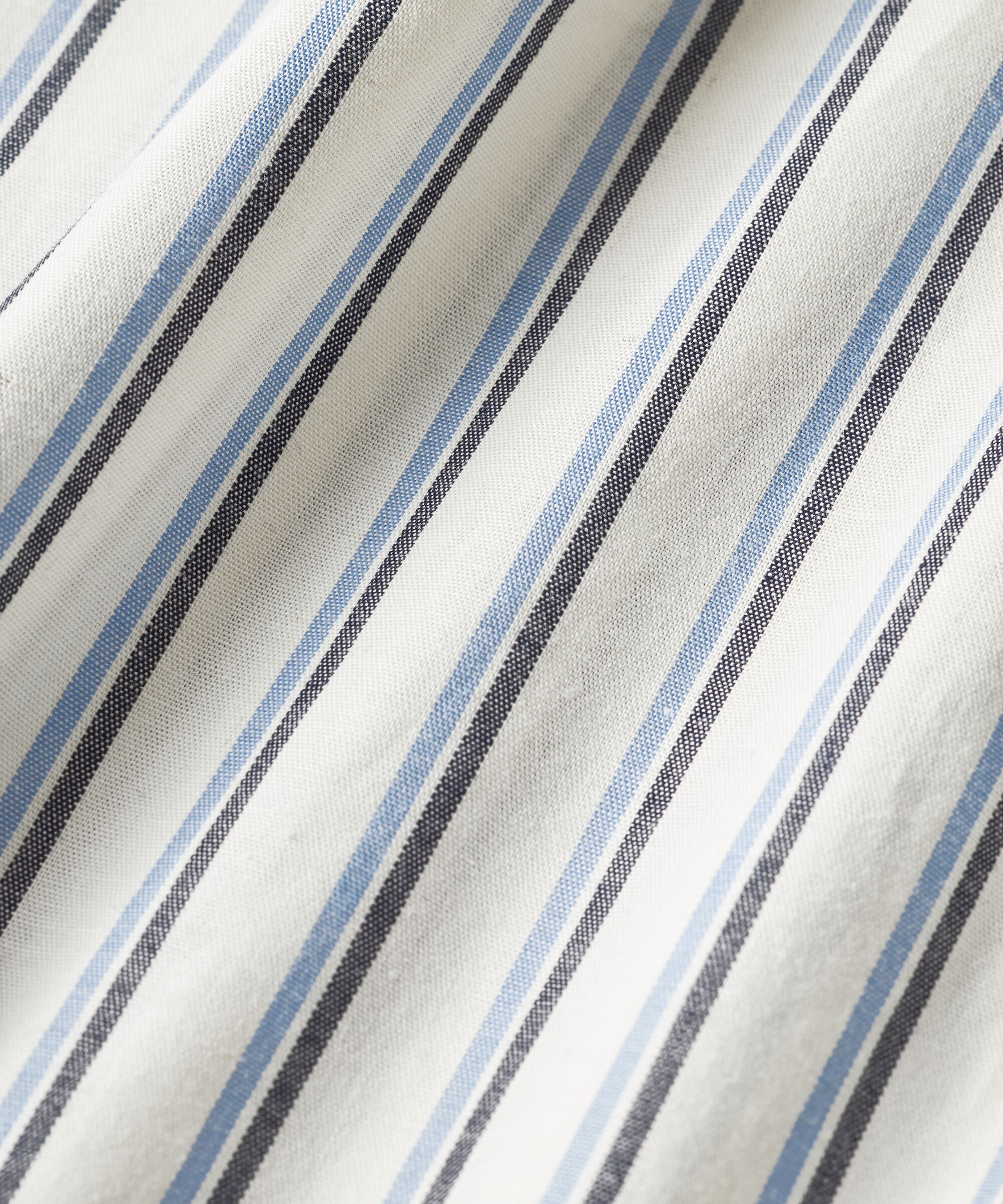 chemise en coton rayé à manches trois-quarts, Blue Bonnet