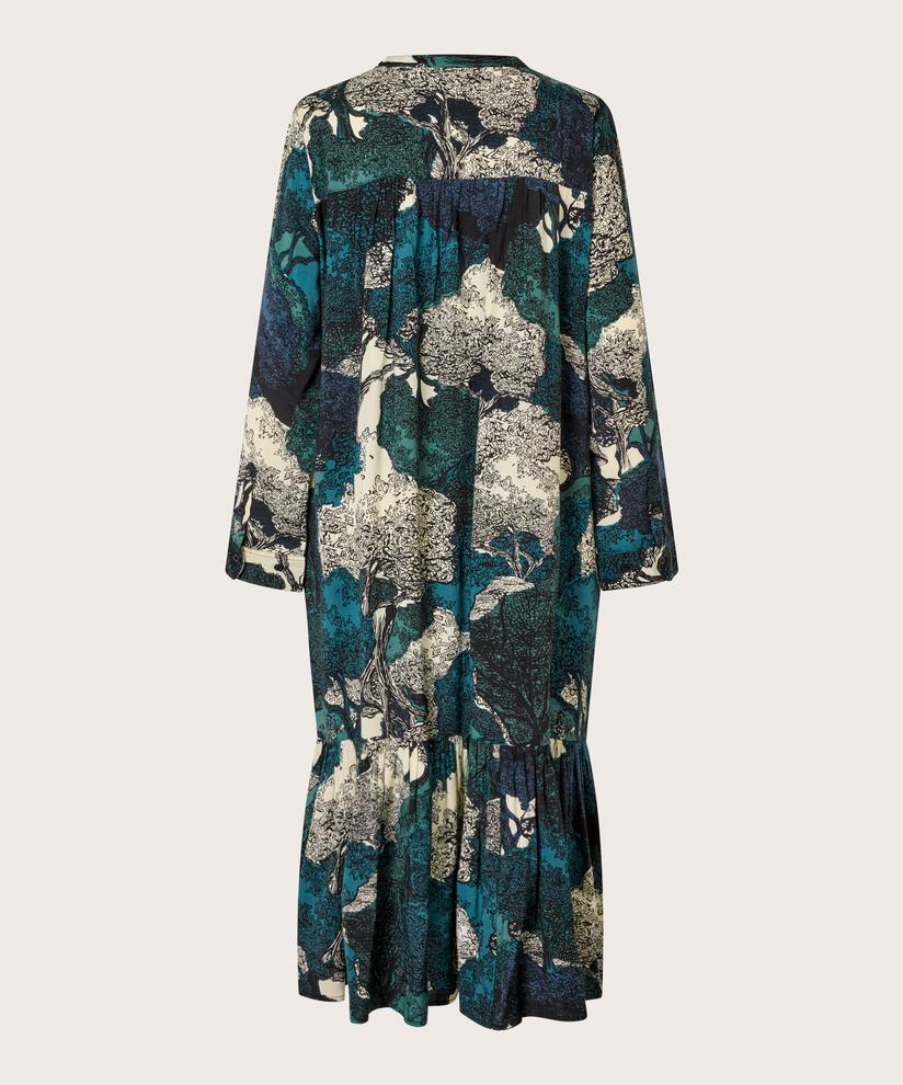robe en viscose à manches longues et poches fendues, Celestial