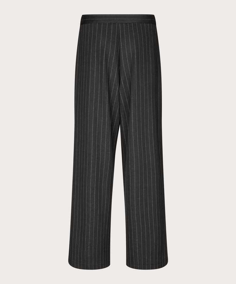 pantalon en jersey à fines rayures, Black