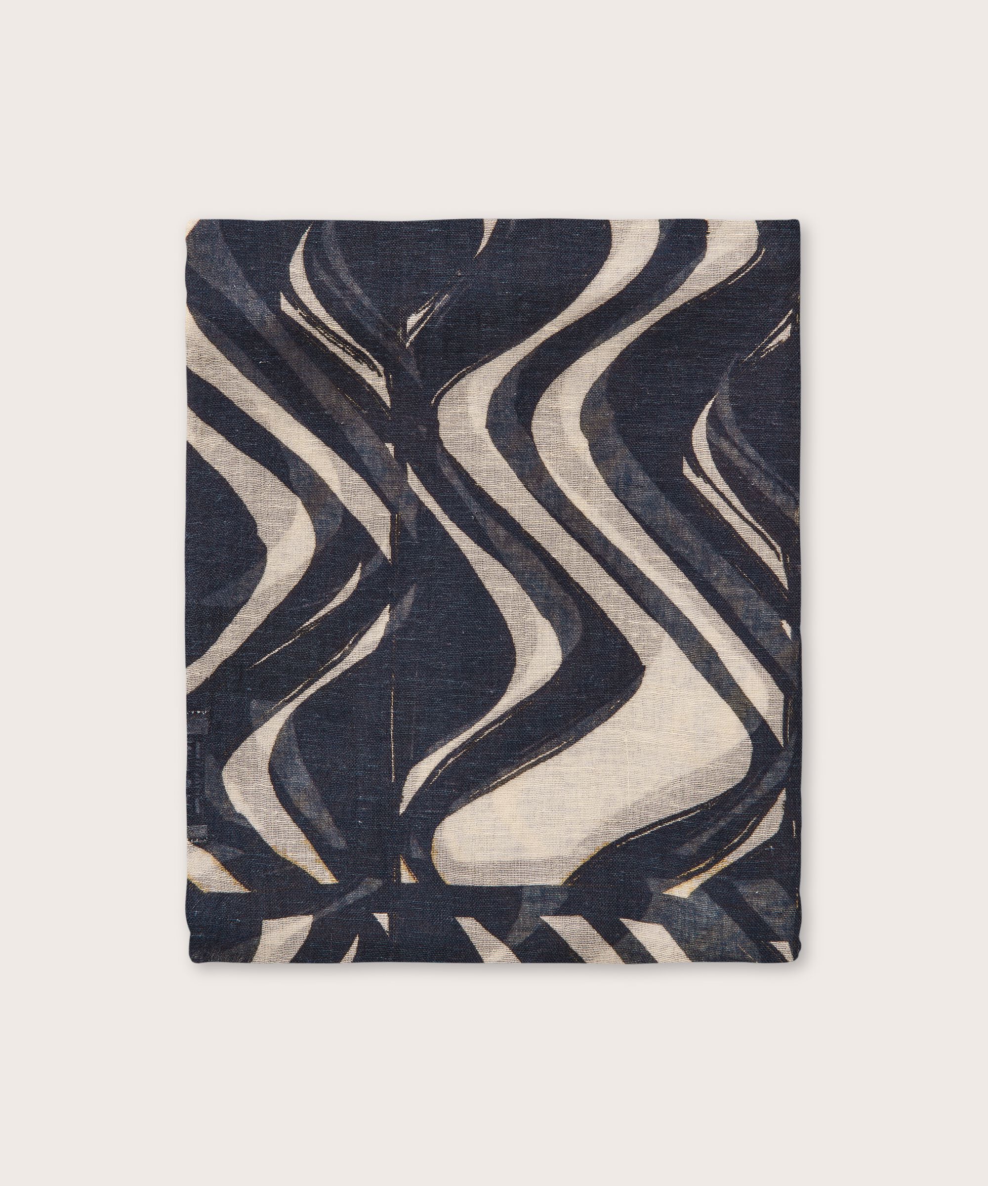 écharpe à motif en mélange de coton, Blue Bonnet