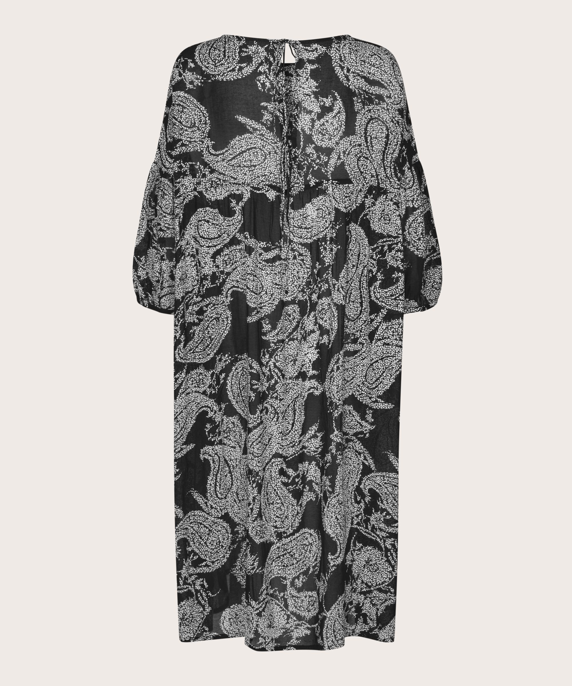 robe en viscose légère transparente, Black