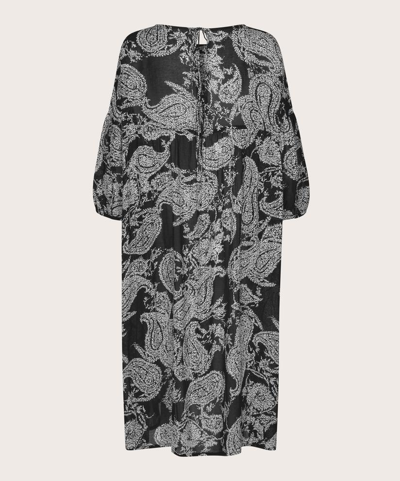 robe en viscose légère transparente, Black
