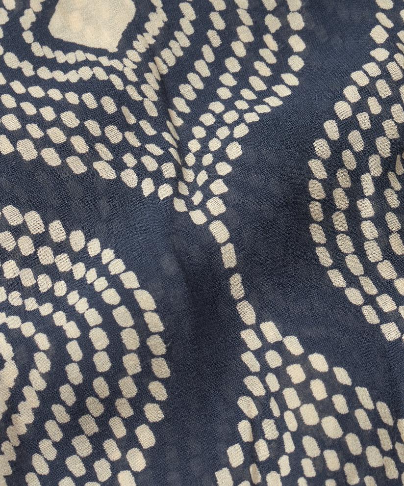 Écharpe En Viscose Imprimée, Mood Indigo