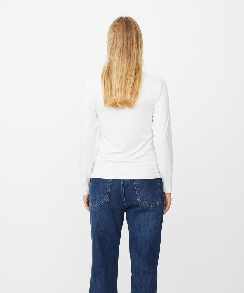 Top En Jersey Doux À Manches Longues, White